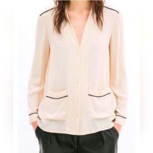 ZARA Woman Pajama Style Powder Pink Blouse